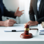 What is the most common argument of a defense attorney discussion with gavel on desk
