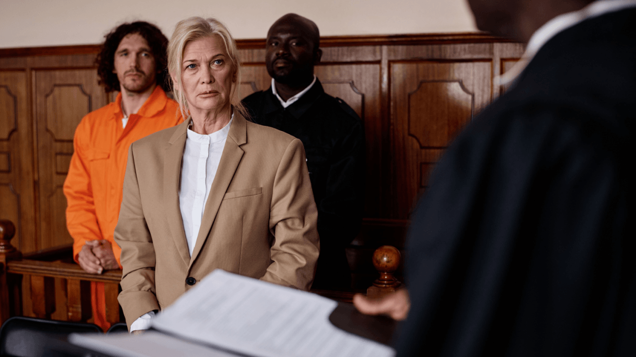 Criminal defense attorneys go to court representing clients during trial proceedings