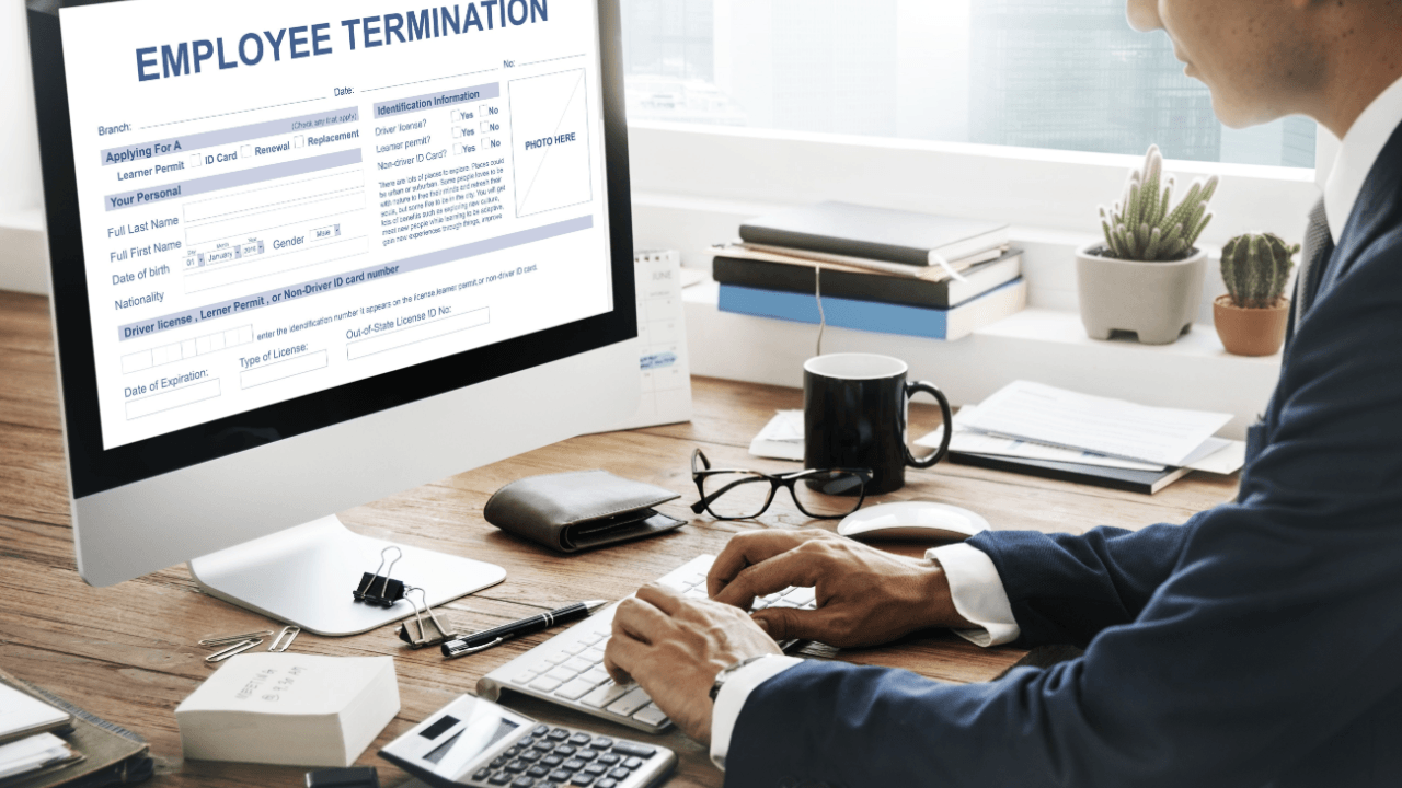 Wrongful termination demand letter being reviewed on a computer screen