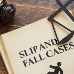 Do I have a slip and fall case shown on a law book with gavel and scales