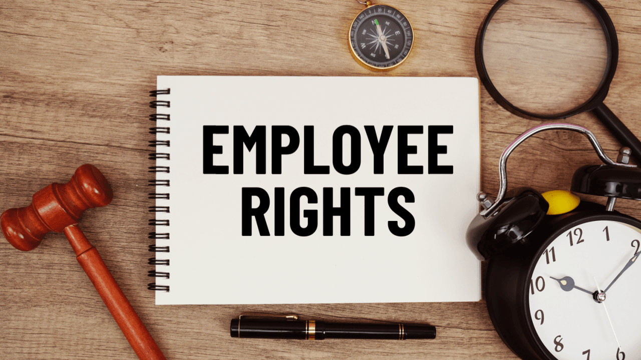 Employee rights notebook with gavel and clock representing intermittent FMLA leave employee rights